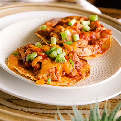 BBQ Chicken Tostadas